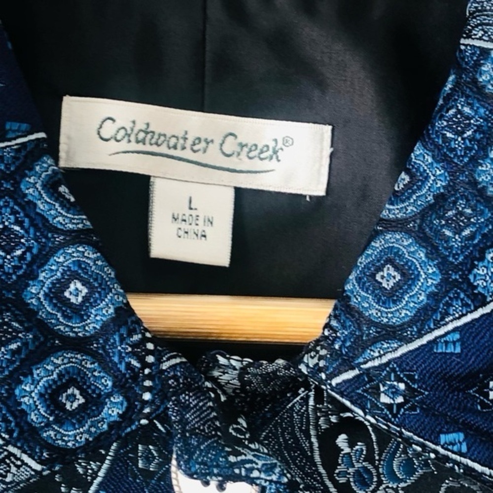 Coldwater Creek Patchwork Print Button Front Jack… - image 8